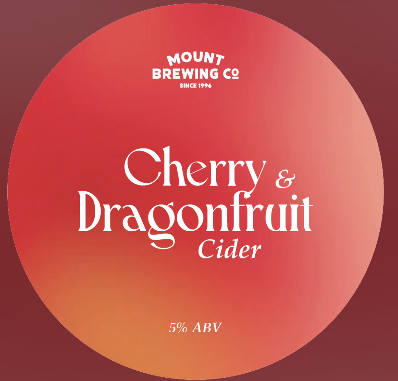 Cherry & Dragonfruit Cider Mount Brewing Maunganui